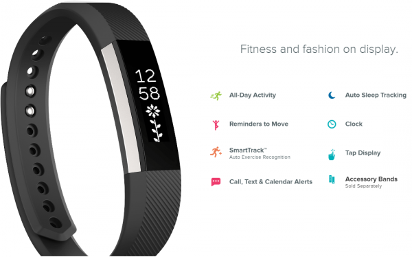 FITBIT ALTA FITNESS WRISTBAND - BLACK (L)2